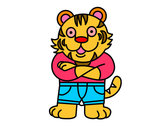 Dibujo Tigre vestido pintado por yolandab