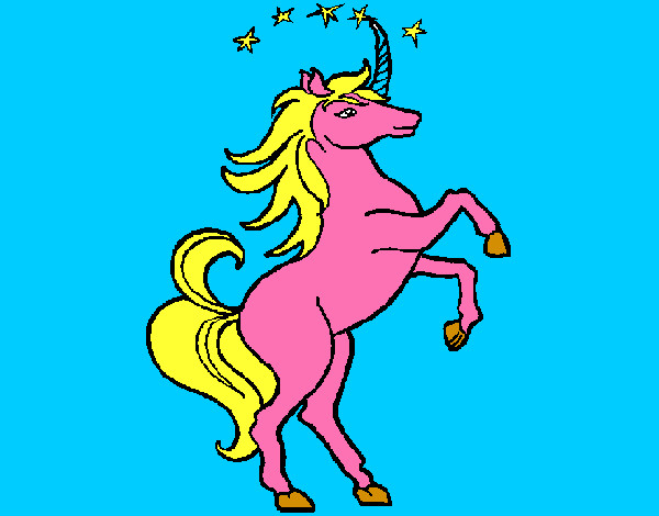 Dibujo Unicornio pintado por sandrea