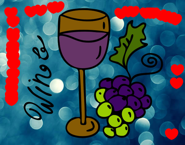 Dibujo Vino tinto pintado por nahimcho