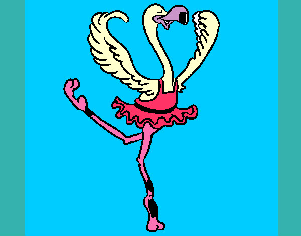 Dibujo Avestruz en ballet pintado por almudenita