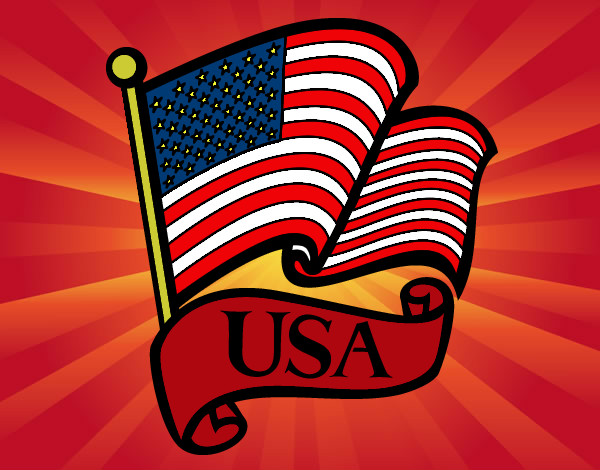 Dibujo Bandera de los Estados Unidos pintado por edwa