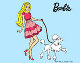 Dibujo Barbie paseando a su mascota pintado por azul9898