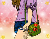 Dibujo Chica con bolso pintado por martaai