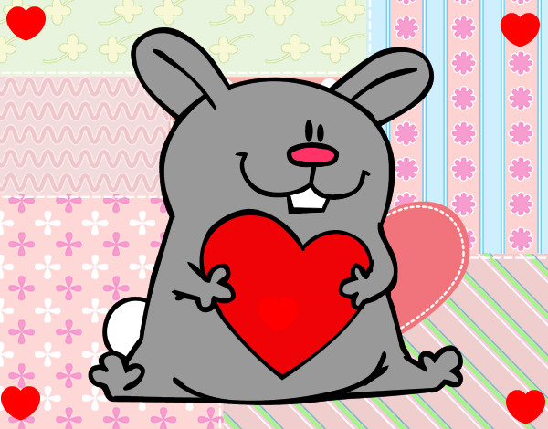 Conejo con corazón