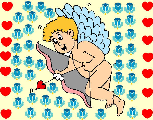 Dibujo Cupido con grandes alas pintado por edwa