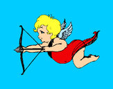 Dibujo Cupido volando pintado por amalia