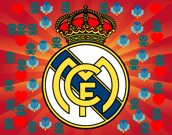 Dibujo Escudo del Real Madrid C.F. pintado por edwa