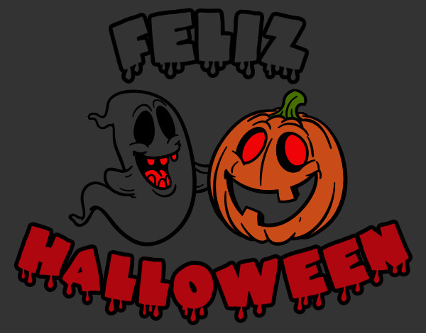 Dibujo Feliz Halloween pintado por edwa