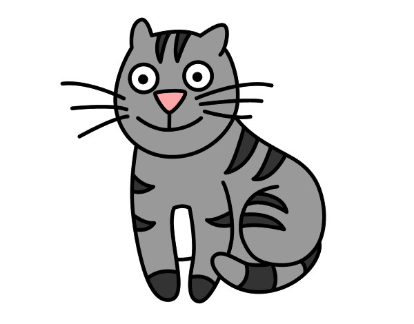 Dibujo Gato simpático pintado por pusheen