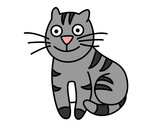 Dibujo Gato simpático pintado por pusheen