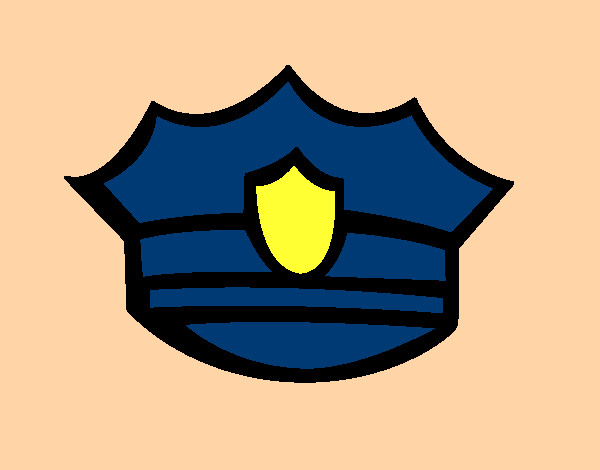 Dibujo Gorra de policía pintado por azul9898