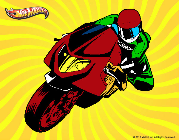 Dibujo Hot Wheels Ducati 1098R pintado por villon