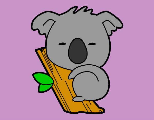 Dibujo Koala bebé pintado por videl44