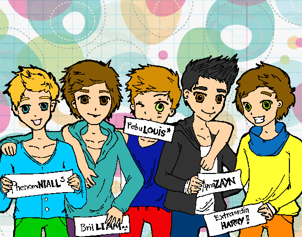 Dibujo Los chicos de One Direction pintado por nallely77