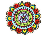 Dibujo Mandala alegre pintado por cambiodevi