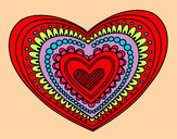 Dibujo Mandala corazón pintado por pato021
