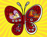 Dibujo Mandala mariposa pintado por santiagui