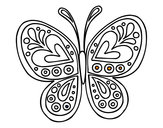 Dibujo Mandala mariposa pintado por pato021