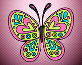 Dibujo Mandala mariposa pintado por cleo00