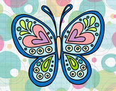 Dibujo Mandala mariposa pintado por Valuu35