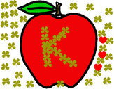 Dibujo manzana pintado por karlitaCG