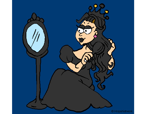 Dibujo Princesa y espejo pintado por antonelabk