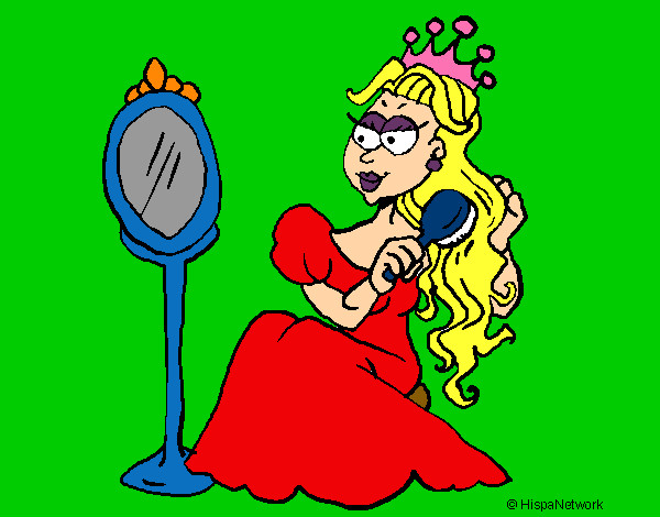 Dibujo Princesa y espejo pintado por kittylove