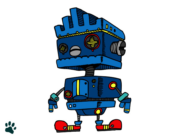 Dibujo Robot con cresta pintado por irving15
