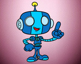 Dibujo Robot simpático pintado por videl44