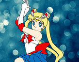 Dibujo Serena de Sailor Moon pintado por Abril_55_S