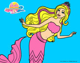Dibujo Sirena nadando pintado por natimar