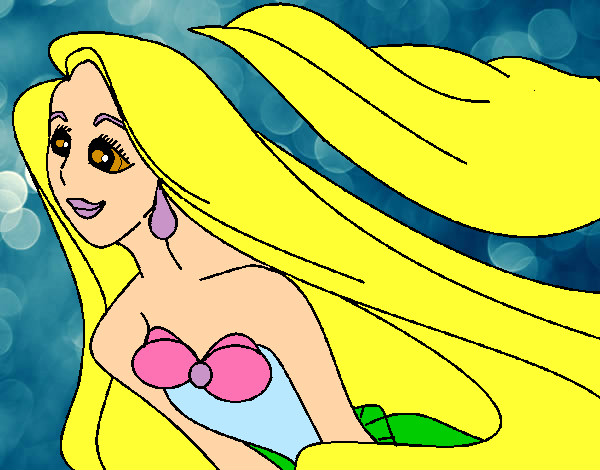 Dibujo Sirenita Ariel pintado por dana09