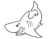Dibujo Tiburón enfadado pintado por 5556565656