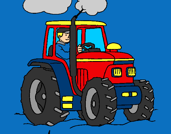 Dibujo Tractor en funcionamiento pintado por MYKE