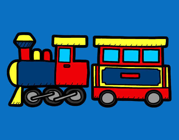 Dibujo Tren alegre pintado por MYKE