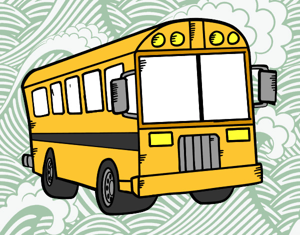 Dibujo Autobús del colegio pintado por chicacool