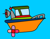 Dibujo Barco a motor pintado por hernanbiaz