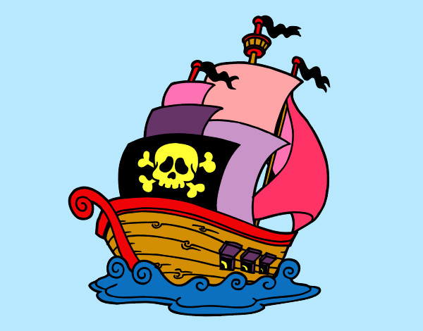 Dibujo Barco de piratas pintado por hernanbiaz