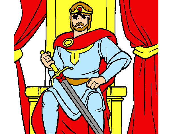 Dibujo Caballero rey pintado por superizan