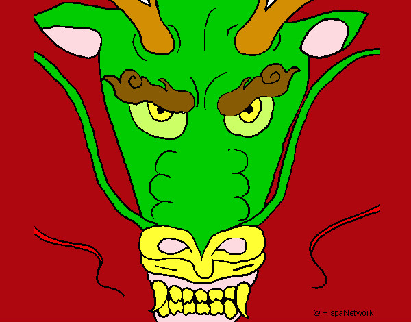 Dibujo Cabeza de dragón pintado por Peloy  