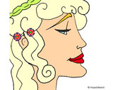 Dibujo Cabeza de mujer pintado por oded