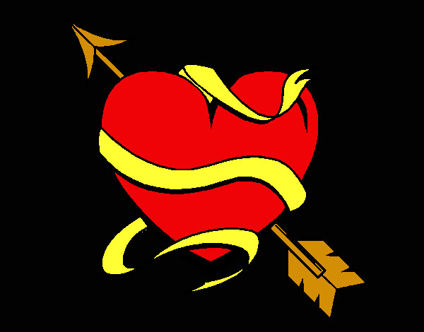 Dibujo Corazón con flecha III pintado por keyker 