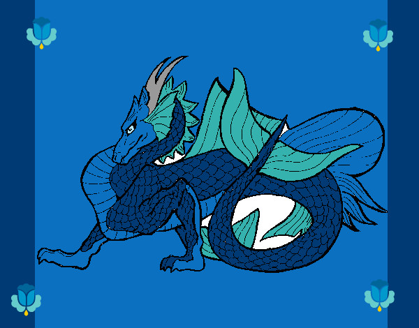 Dibujo Dragón de mar pintado por rafael22