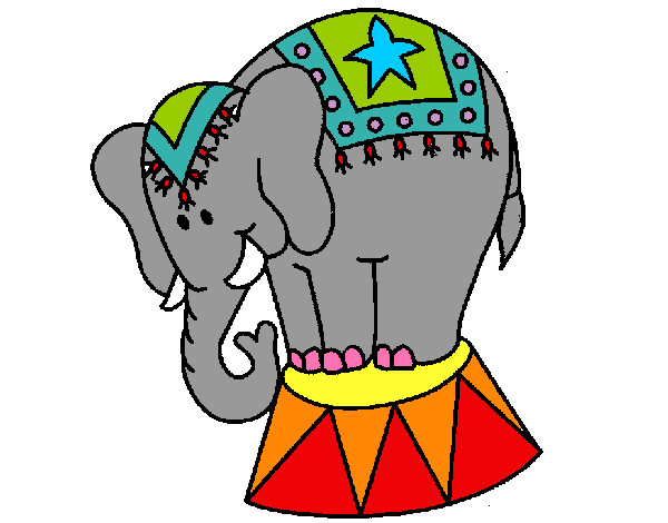 Dibujo Elefante actuando pintado por aaguss