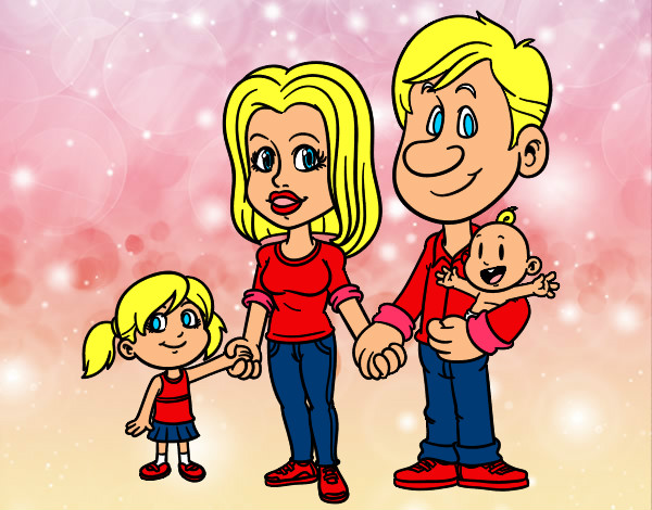 Dibujo Familia feliz pintado por la-rubia