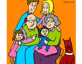 Dibujo Familia pintado por oded