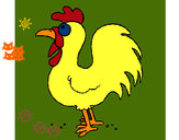 Dibujo Gallo de granja pintado por roosortiz