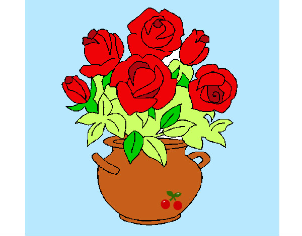 Dibujo Jarrón de flores 1 pintado por basketpa