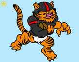 Dibujo Jugador tigre pintado por sisero