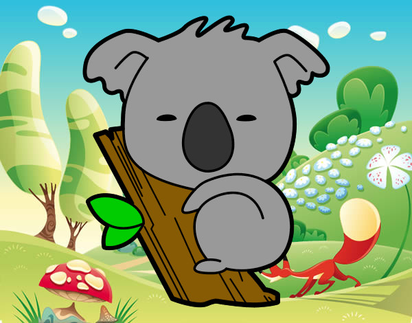 Dibujo Koala bebé pintado por nallely77